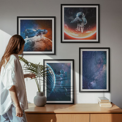 Set tablouri gata de agățat Stelele astronauților spațiali