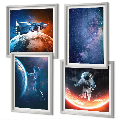 Set tablouri gata de agățat Stelele astronauților spațiali