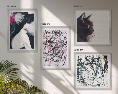Set tablouri gata de agățat Modele abstracte de vopsea pentru pisici