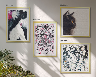 Set tablouri gata de agățat Modele abstracte de vopsea pentru pisici