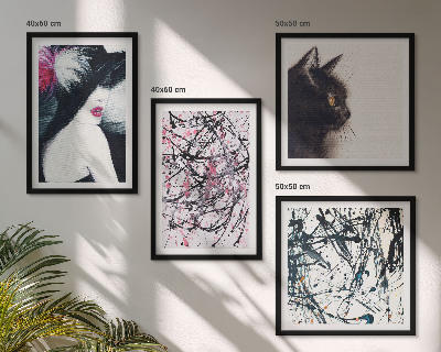 Set tablouri gata de agățat Modele abstracte de vopsea pentru pisici