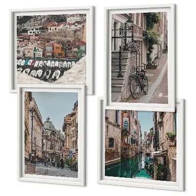 Set tablouri gata de agățat cu grafica Străzile fermecătoare ale orașelor portuare