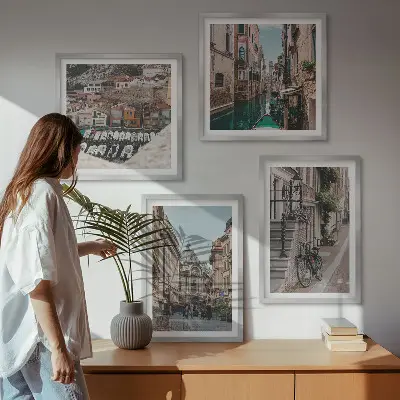 Set tablouri gata de agățat cu grafica Străzile fermecătoare ale orașelor portuare