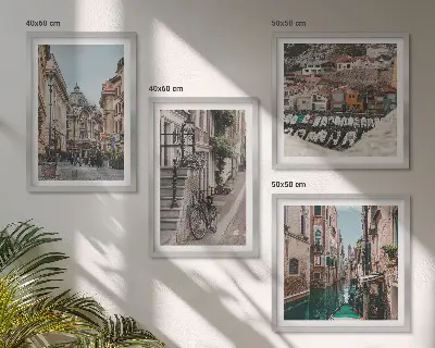 Set tablouri gata de agățat cu grafica Străzile fermecătoare ale orașelor portuare