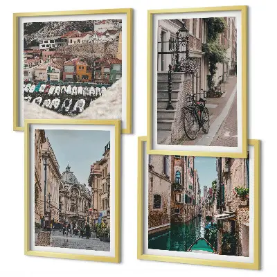 Set tablouri gata de agățat cu grafica Străzile fermecătoare ale orașelor portuare