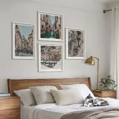 Set tablouri gata de agățat cu grafica Străzile fermecătoare ale orașelor portuare