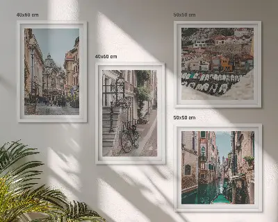 Set tablouri gata de agățat cu grafica Străzile fermecătoare ale orașelor portuare