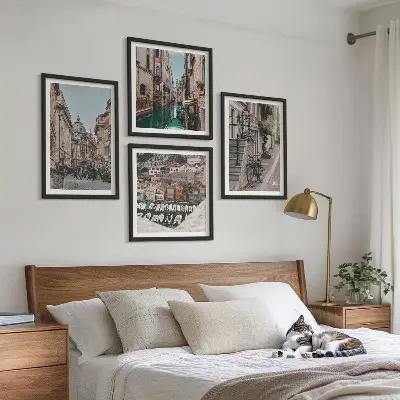 Set tablouri gata de agățat cu grafica Străzile fermecătoare ale orașelor portuare