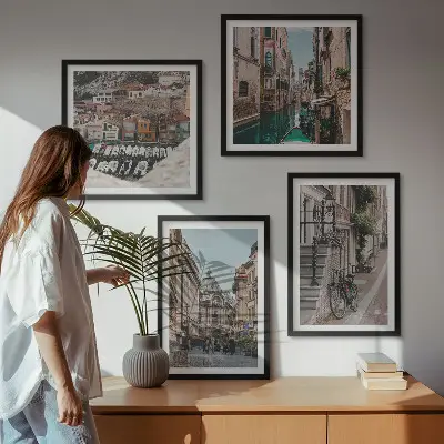 Set tablouri gata de agățat cu grafica Străzile fermecătoare ale orașelor portuare