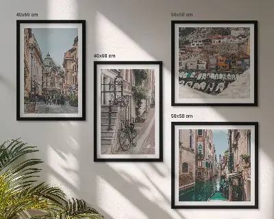 Set tablouri gata de agățat cu grafica Străzile fermecătoare ale orașelor portuare