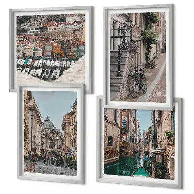 Set tablouri gata de agățat cu grafica Străzile fermecătoare ale orașelor portuare