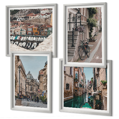 Set tablouri gata de agățat Străzile fermecătoare ale orașelor portuare