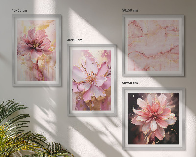 Set tablouri gata de agățat Compoziții florale de trandafiri albi