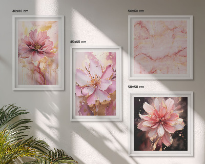 Set tablouri gata de agățat Compoziții florale de trandafiri albi