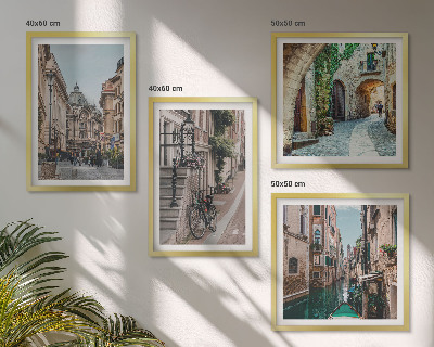 Compoziție de tablouri pentru perete Arhitectura apei străzilor venețiene