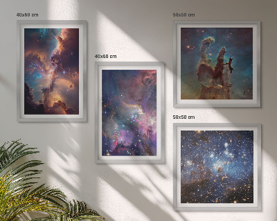 Compoziție de tablouri pentru perete Peisaje stelare cosmice