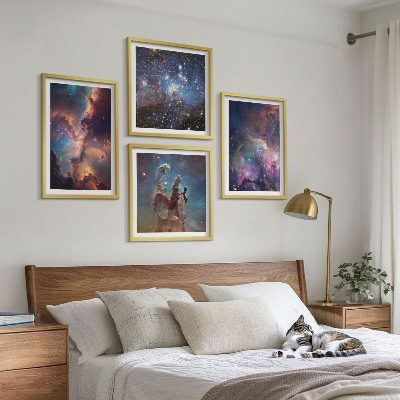 Compoziție de tablouri pentru perete Peisaje stelare cosmice