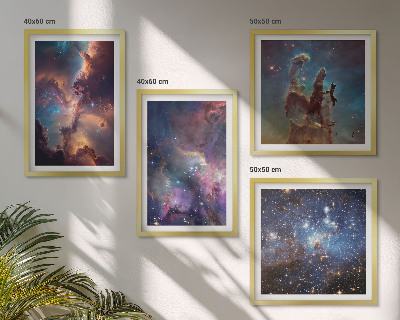 Compoziție de tablouri pentru perete Peisaje stelare cosmice