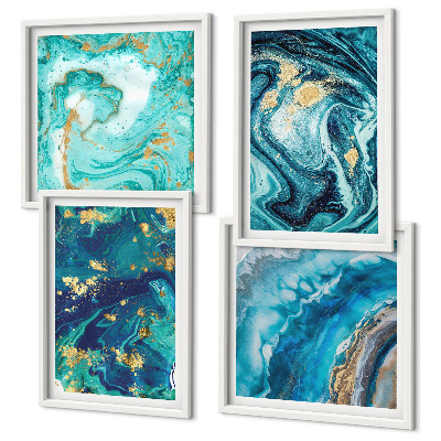 Set tablouri gata de agățat Abstracțiuni de vopsea decorativă
