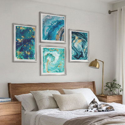 Set tablouri gata de agățat Abstracțiuni de vopsea decorativă