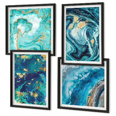Set tablouri gata de agățat Abstracțiuni de vopsea decorativă