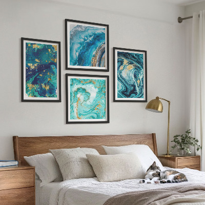 Set tablouri gata de agățat Abstracțiuni de vopsea decorativă