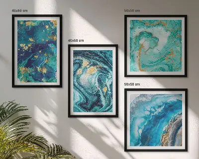 Set de tablouri gata de agățat cu abstracțiuni din vopsea decorativă