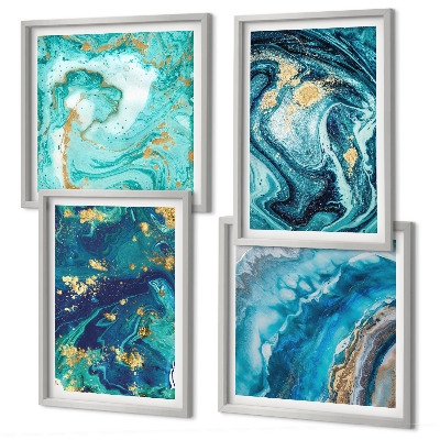Set tablouri gata de agățat Abstracțiuni de vopsea decorativă