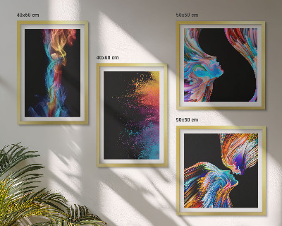 Set tablouri gata de agățat Abstracțiuni colorate, fețe, forme