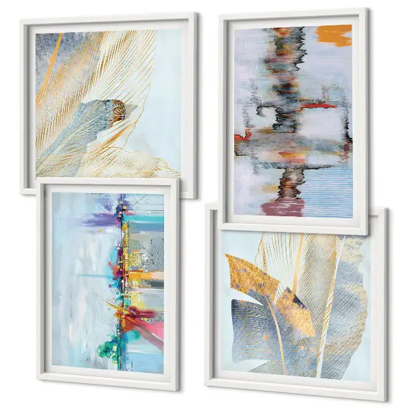 Compoziții de pictură abstractă set tablouri gata de agățat