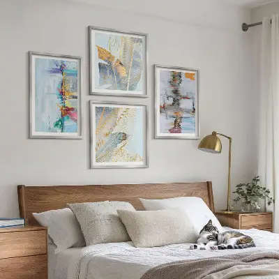 Compoziții de pictură abstractă set tablouri gata de agățat