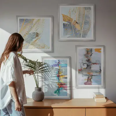 Compoziții de pictură abstractă set tablouri gata de agățat