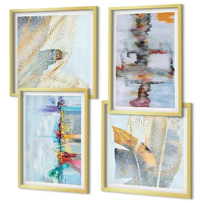 Compoziții de pictură abstractă set tablouri gata de agățat