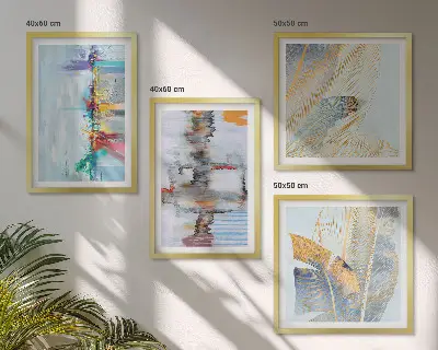 Compoziții de pictură abstractă set tablouri gata de agățat