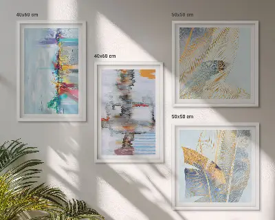 Compoziții de pictură abstractă set tablouri gata de agățat