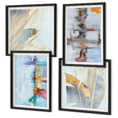 Compoziții de pictură abstractă set tablouri gata de agățat