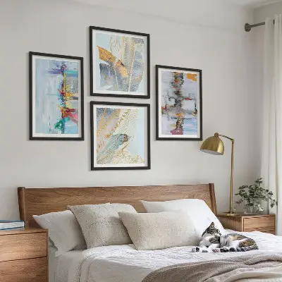 Compoziții de pictură abstractă set tablouri gata de agățat