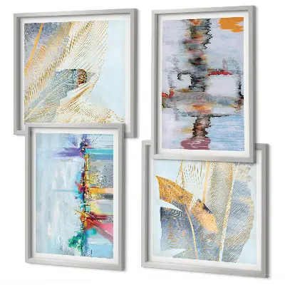 Compoziții de pictură abstractă set tablouri gata de agățat