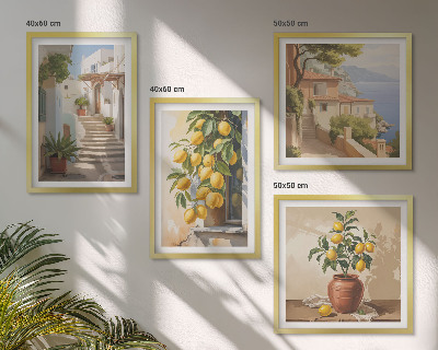 Set tablouri gata de agățat Vedere la mare pe străzile Lemon