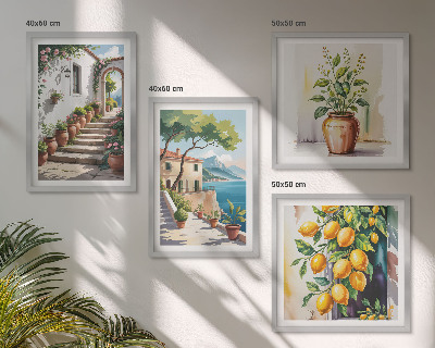 Set tablouri gata de agățat Flori de lămâie de pe malul mării