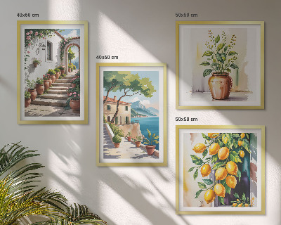 Set tablouri gata de agățat Flori de lămâie de pe malul mării