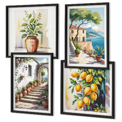 Set tablouri gata de agățat Flori de lămâie de pe malul mării