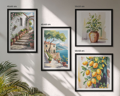 Set tablouri gata de agățat Flori de lămâie de pe malul mării