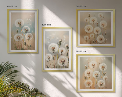 Set tablouri gata de agățat Flori de păpădie pastelate