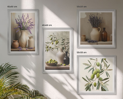 Compoziție de tablouri pentru perete Flori în decorațiuni de vaze