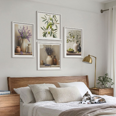 Compoziție de tablouri pentru perete Flori în decorațiuni de vaze
