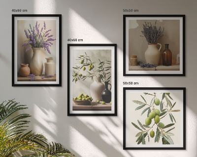 Compoziție de tablouri pentru perete Flori în decorațiuni de vaze