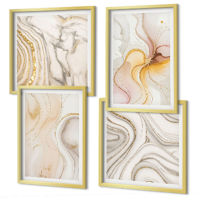 Compoziție de tablouri pentru perete Modele abstracte calde
