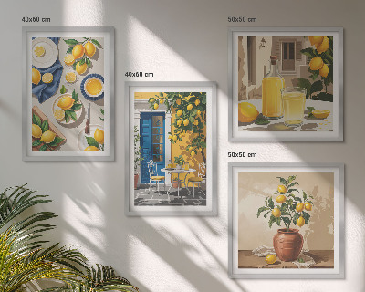 Set tablouri gata de agățat Grădină de lămâi cu băuturi
