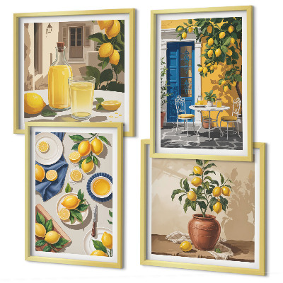 Set tablouri gata de agățat Grădină de lămâi cu băuturi
